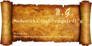 Medveczki Gyöngyvirág névjegykártya